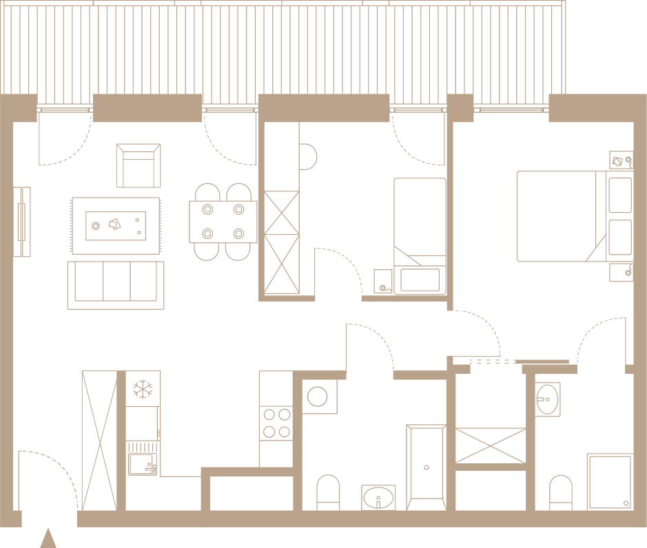 Apartament trzypokojowy